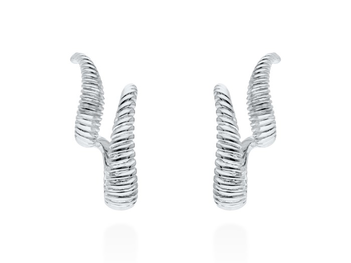 Earrings Eclat doble  in golden silver