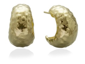 Earrings Gloss XL  in golden silver