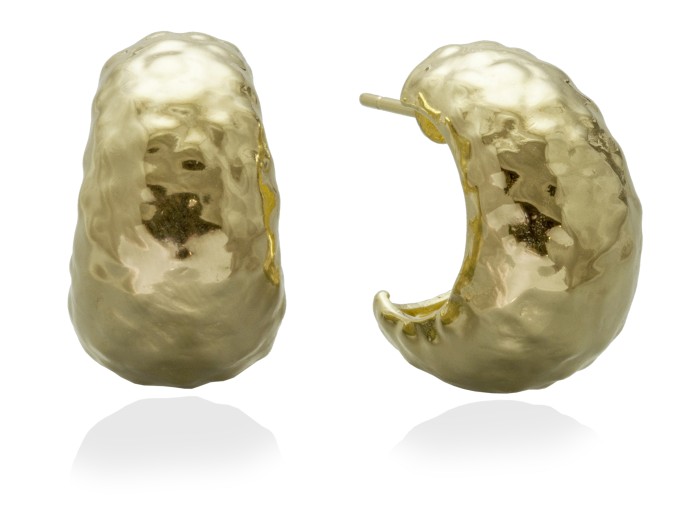 Earrings Gloss XL  in golden silver