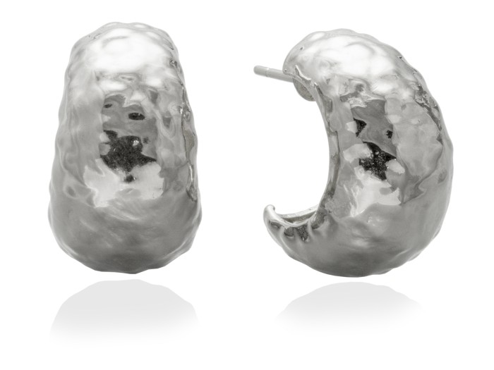 Pendientes Gloss XL  en plata dorada