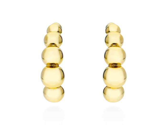 Pendientes Pompe  en plata dorada