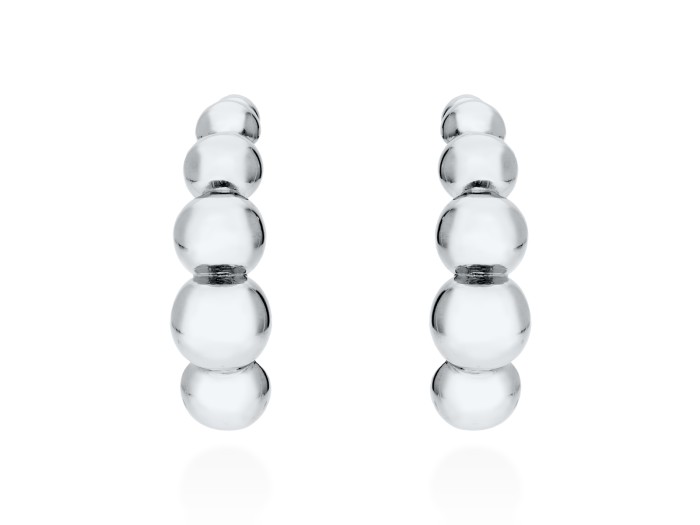 Earrings Pompe  in golden silver