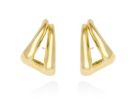 Ohrringe Gloss  maxi  in silber vergoldet