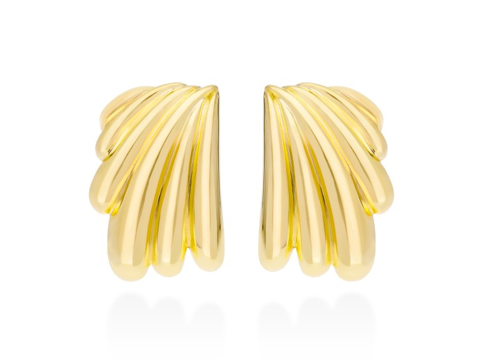 Pendientes Eclat maxi  en plata dorada