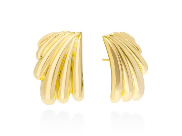 Pendientes Eclat maxi  en plata dorada