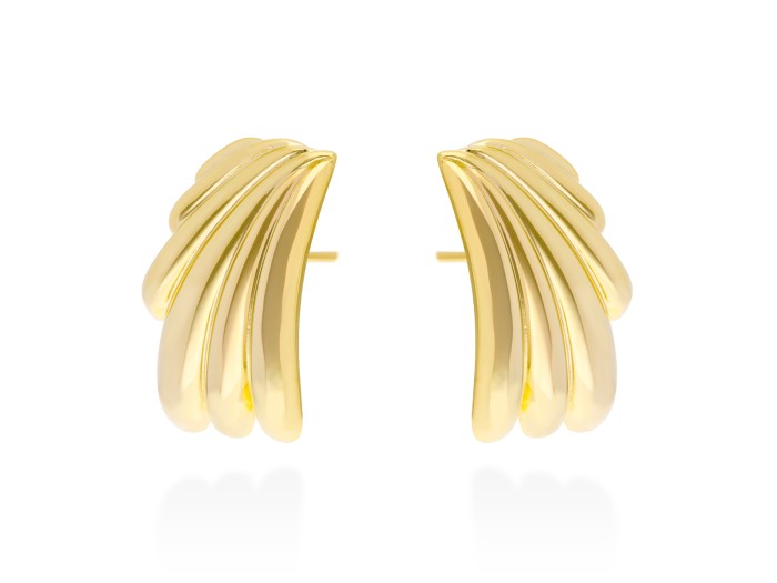 Pendientes Eclat maxi  en plata dorada